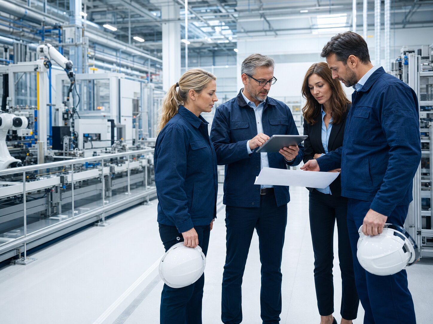 Zespół inżynierów ORISON podczas pracy w zakładzie produkcyjnym